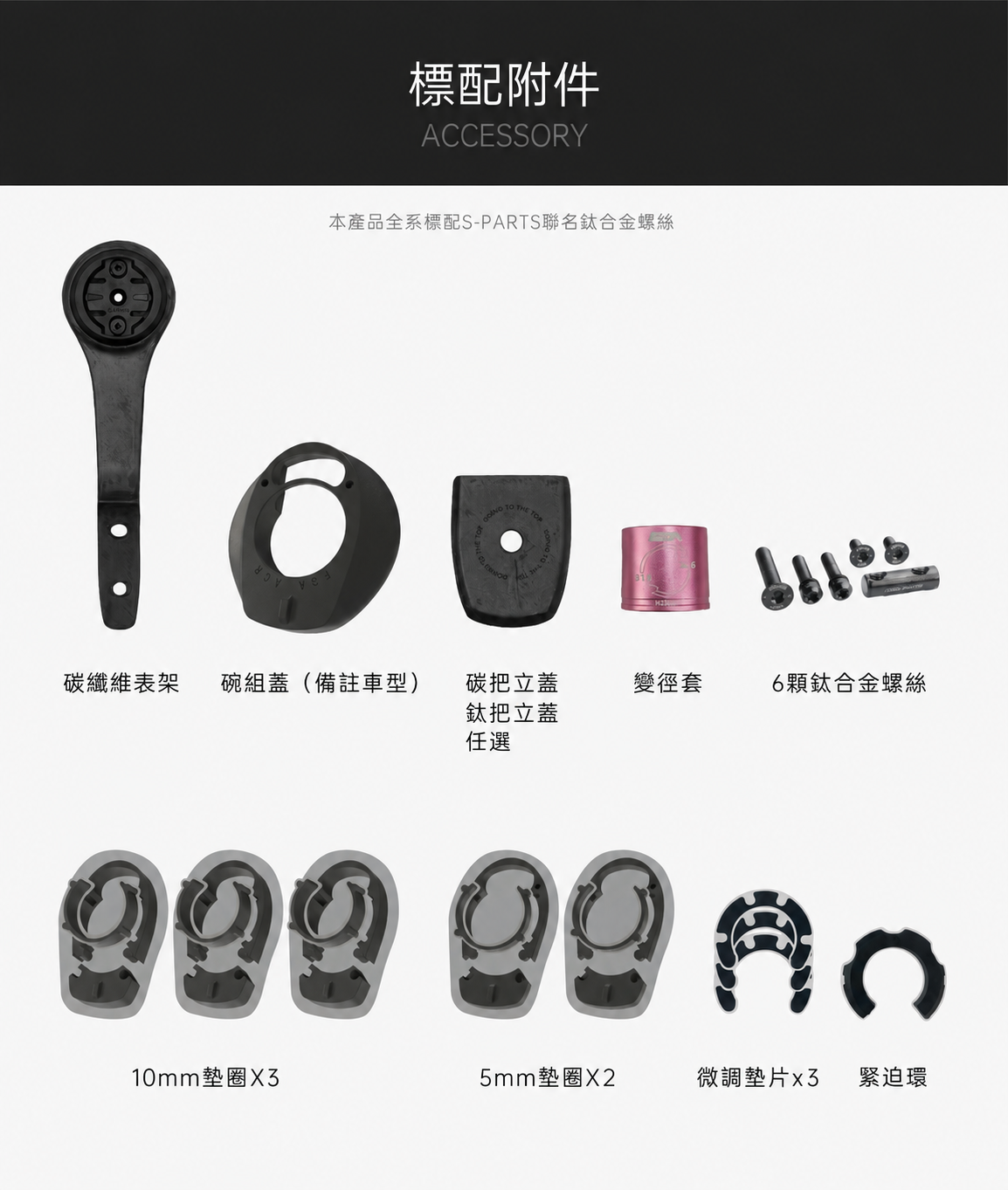 GANNA Angle PRO — 標配附件