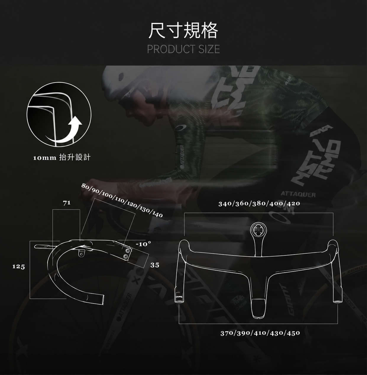GANNA Angle PRO — 尺寸規格